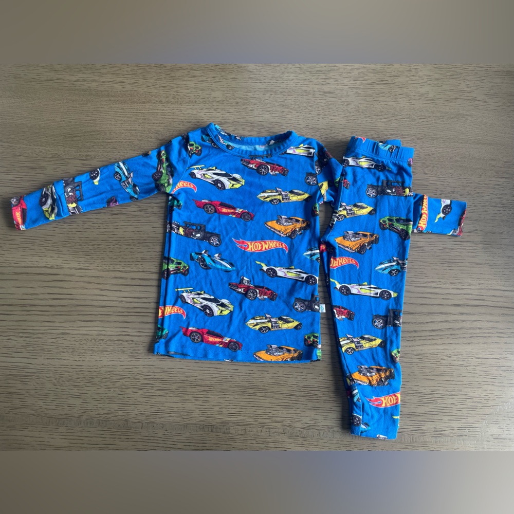 GUC Posh Peanut x Hot Wheels 12-18 month two piece pajamas